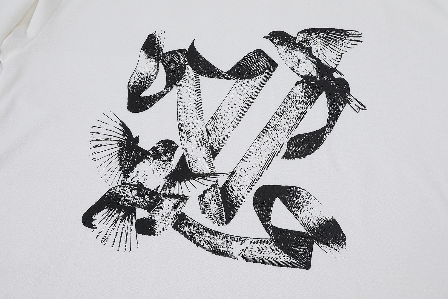 LOUIS VUITTON 路易威登 LV 和平鸽印花圆领T恤 夏季 短袖 白色 A0 1ABXR6