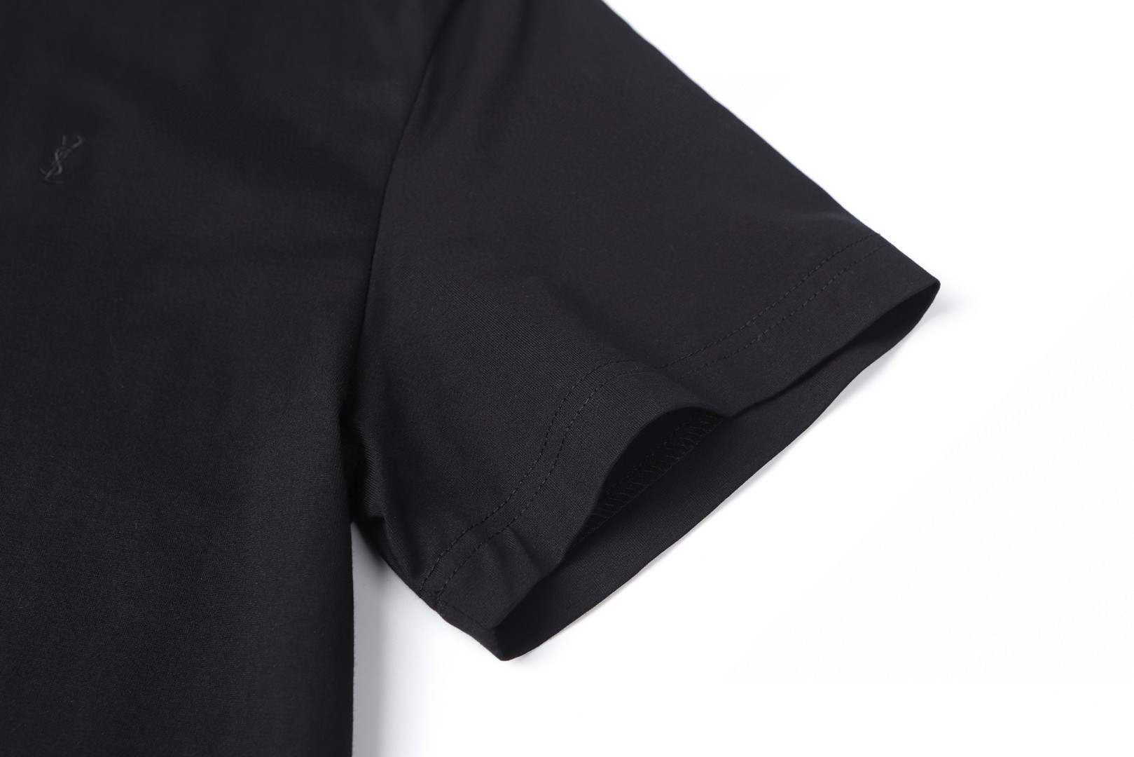 SAINT LAURENT YSL 经典纯色刺绣徽标圆领短袖 T恤 夏款 白色 灰色 黑色