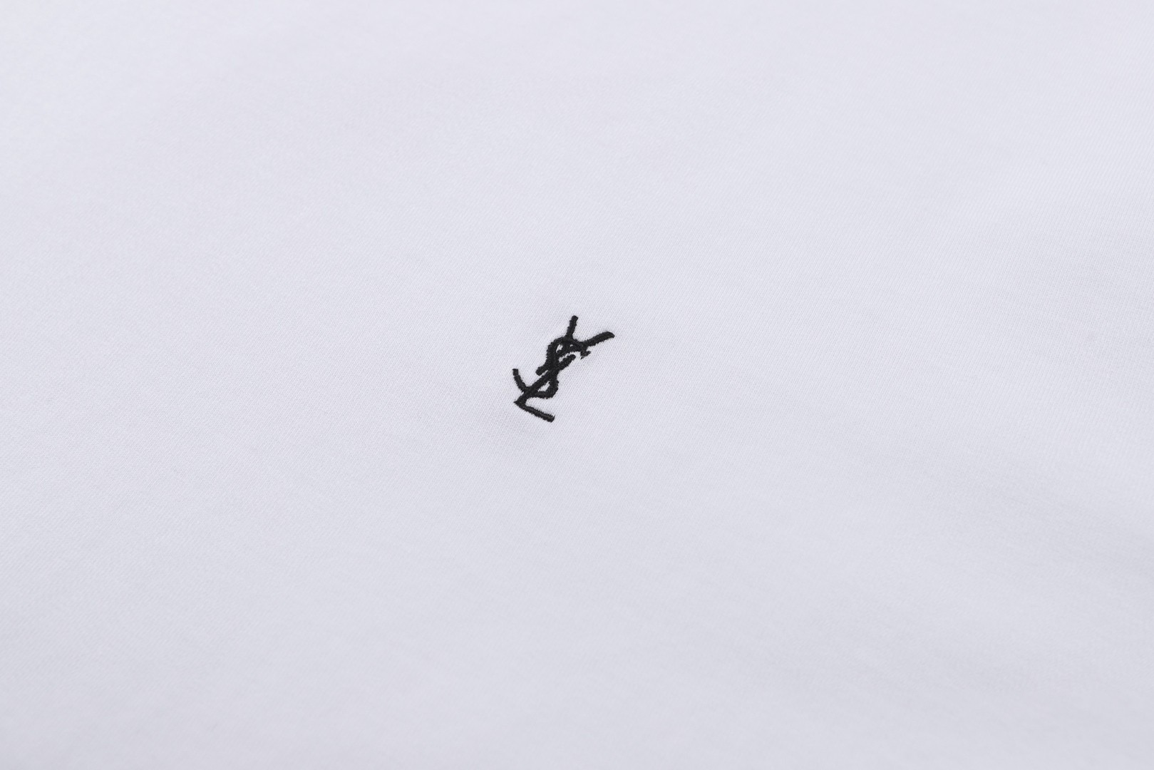 SAINT LAURENT YSL 经典纯色刺绣徽标圆领短袖 T恤 夏款 白色 灰色 黑色