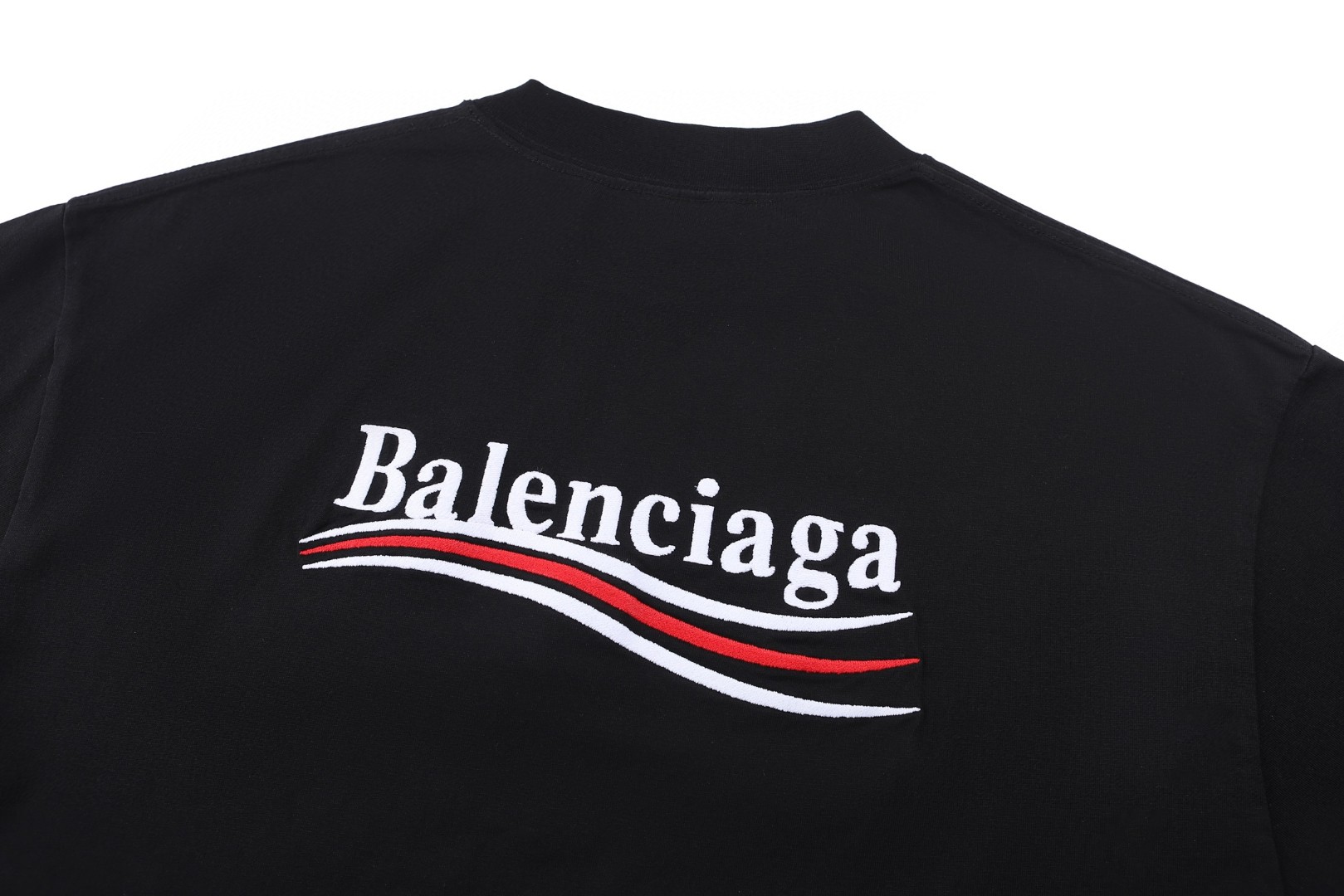 Balenciaga 巴黎世家 前后可乐刺绣短袖 T恤 圆领 夏季 黑色 A0 