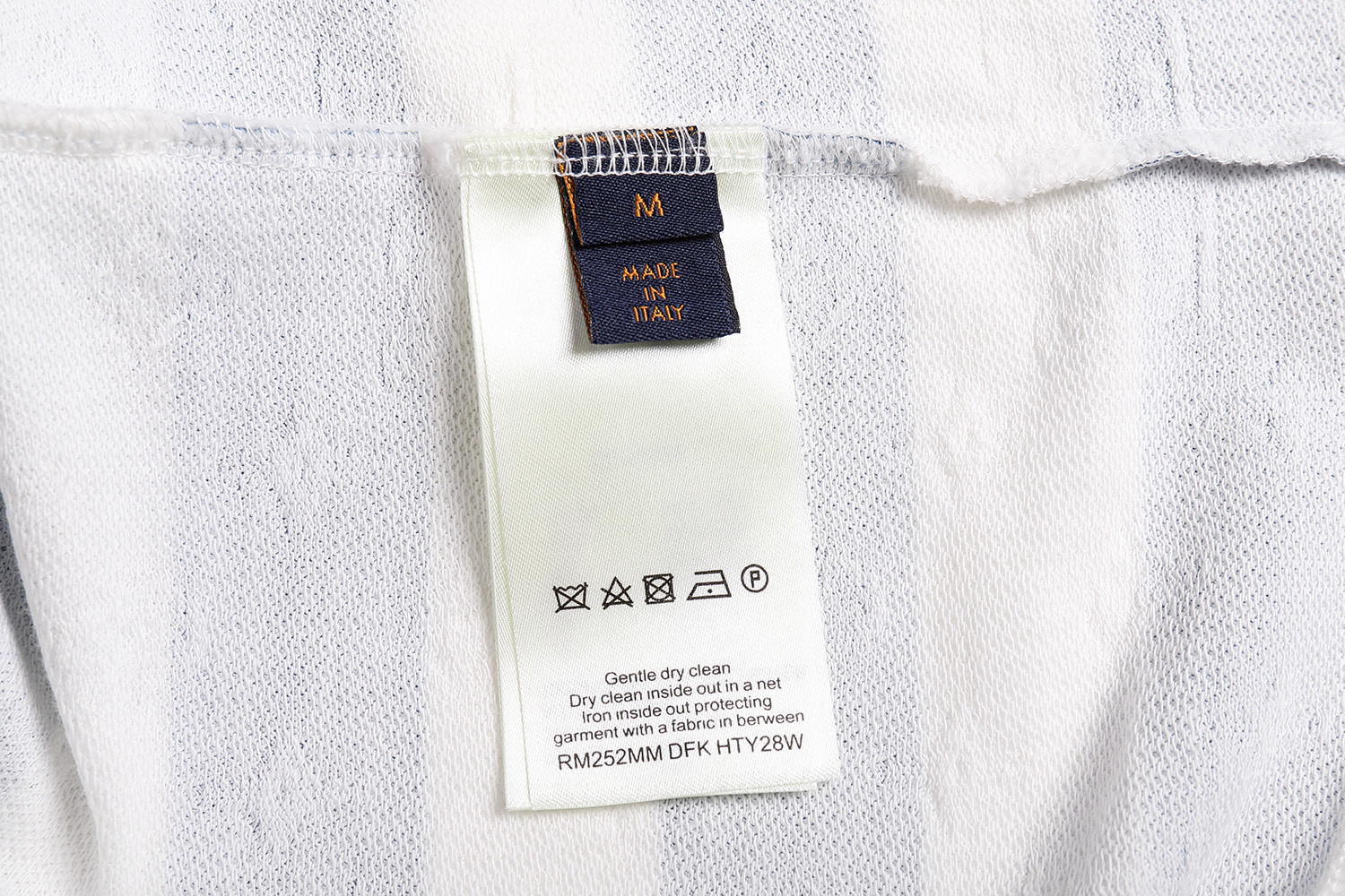 LOUIS VUITTON 路易威登 LV 海军蓝条纹马球polo衫 T恤 短袖 蓝白 A5 1AHWB4