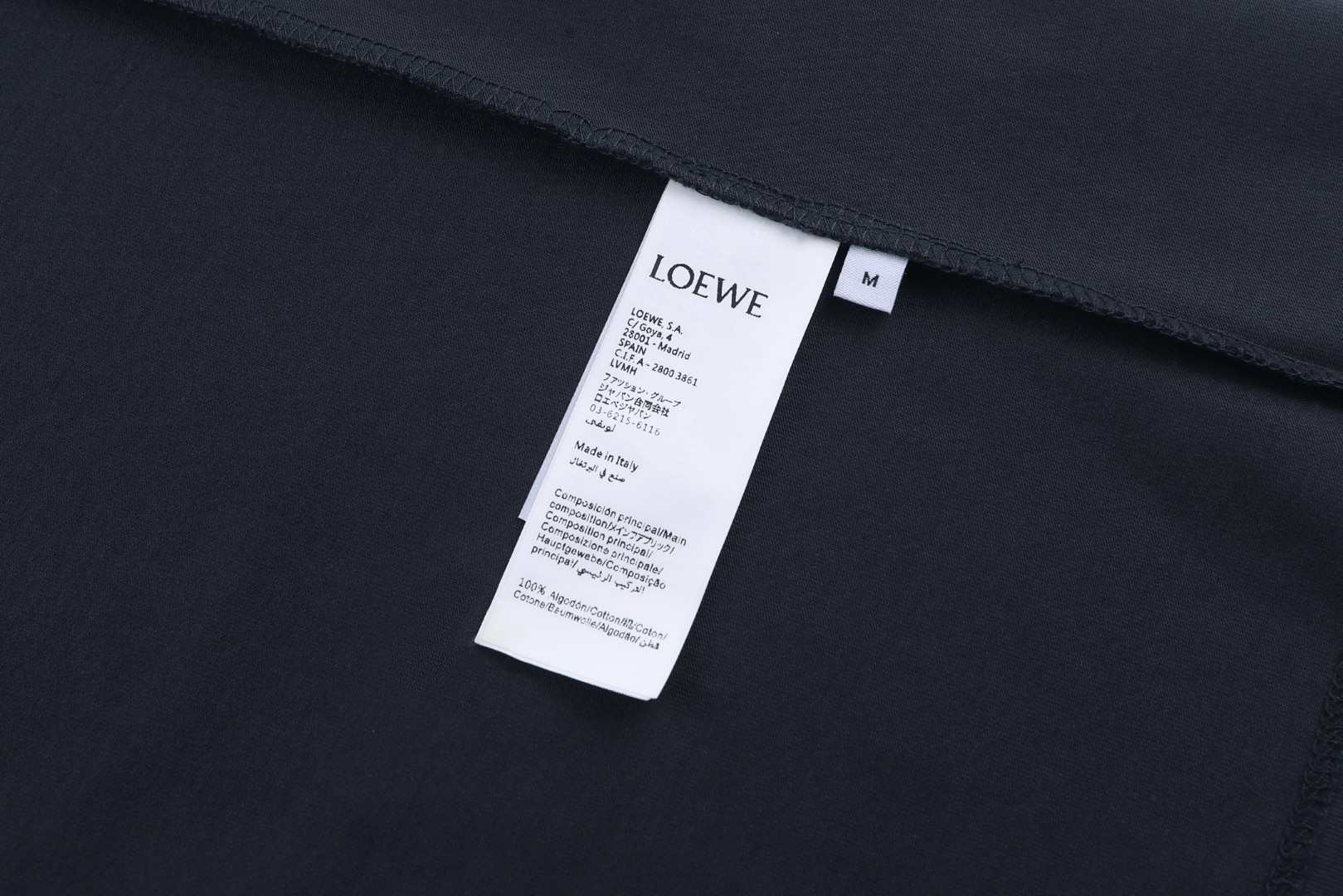 Loewe 罗意威 纯色激光烧花刺绣圆领短袖 T恤 夏款 A0 