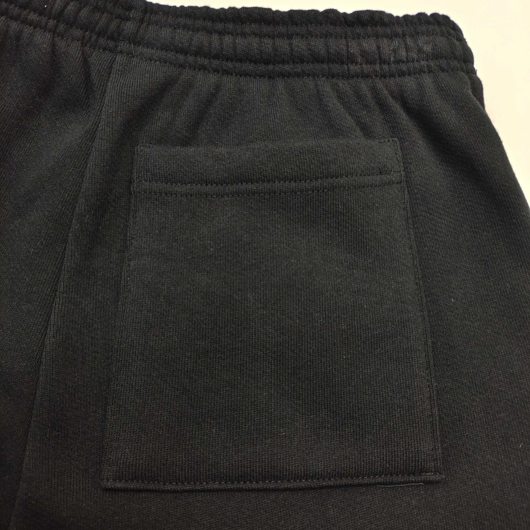 Sp5der 爱心白色Sp5der字母 星星印花 抽绳松紧腰束脚运动裤 休闲裤 长裤 裤子 黑色