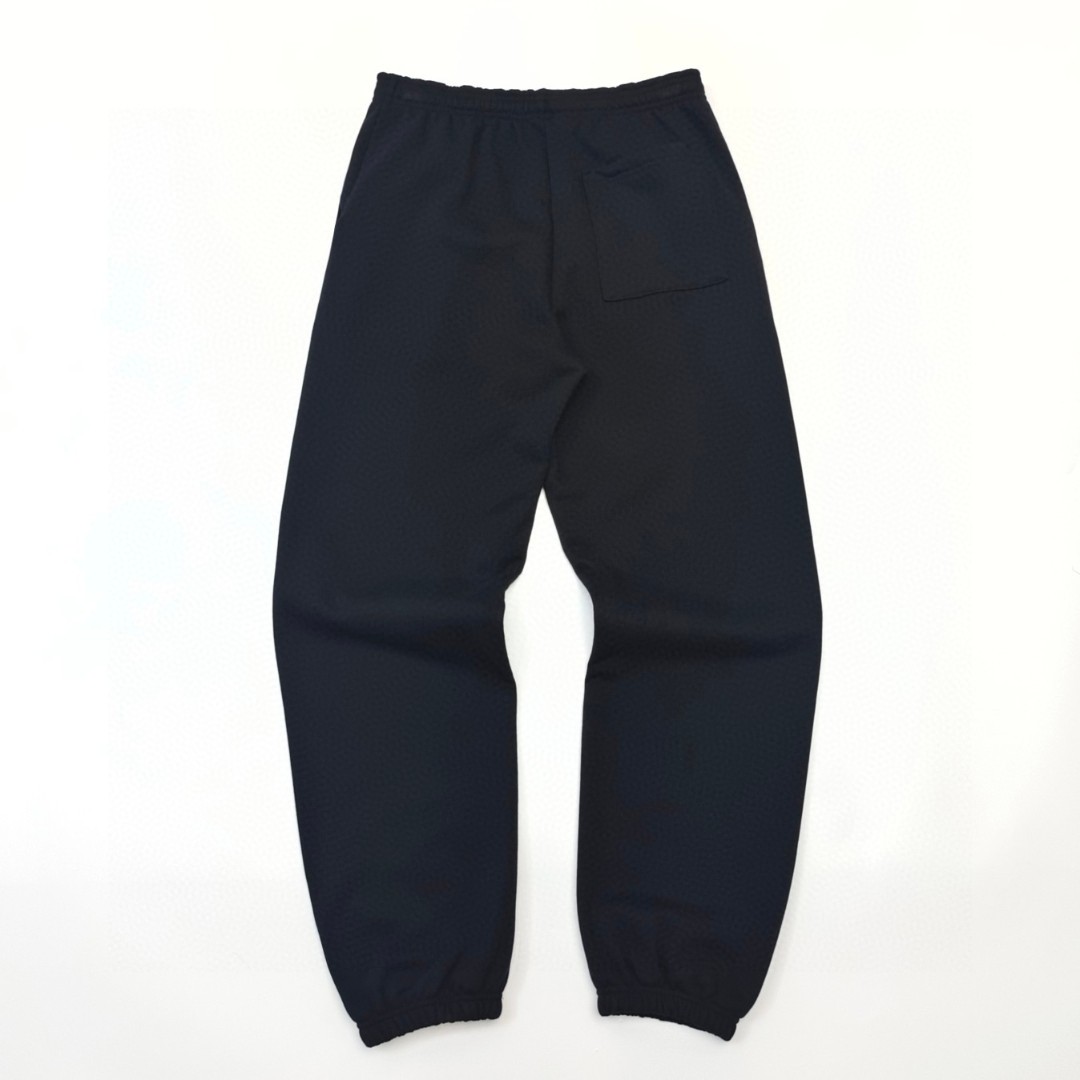 Sp5der 白色Sp5der字母 星星印花 抽绳松紧腰束脚运动裤 休闲裤 长裤 裤子 黑色