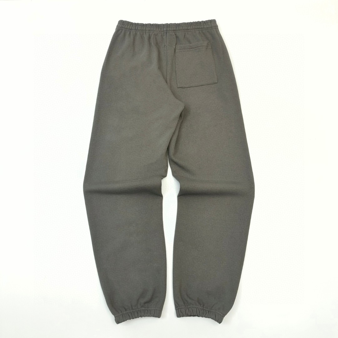 Sp5der 绿色Sp5der字母 星星 抽绳松紧腰束脚运动裤 休闲裤 长裤 裤子 灰色