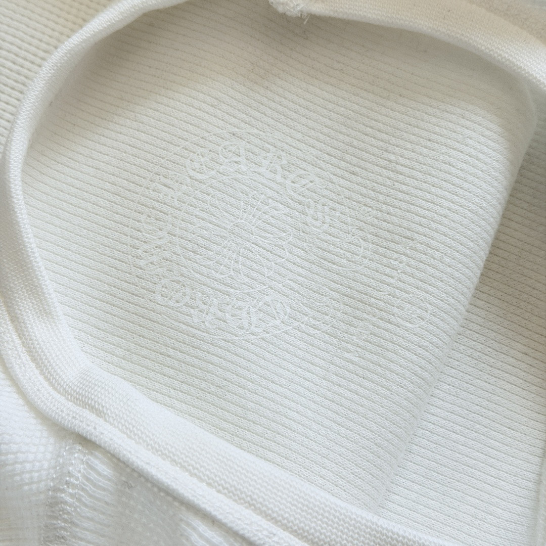 Chrome Hearts 克罗心 华夫格 梵文长袖卫衣 T恤 套头 白色 黑色  灰色 A5 