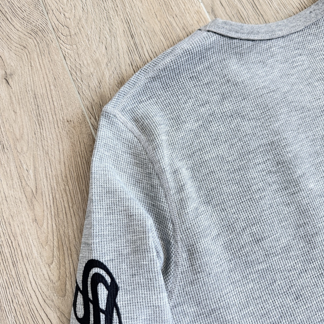 Chrome Hearts 克罗心 华夫格 梵文长袖卫衣 T恤 套头 白色 黑色  灰色 A5 