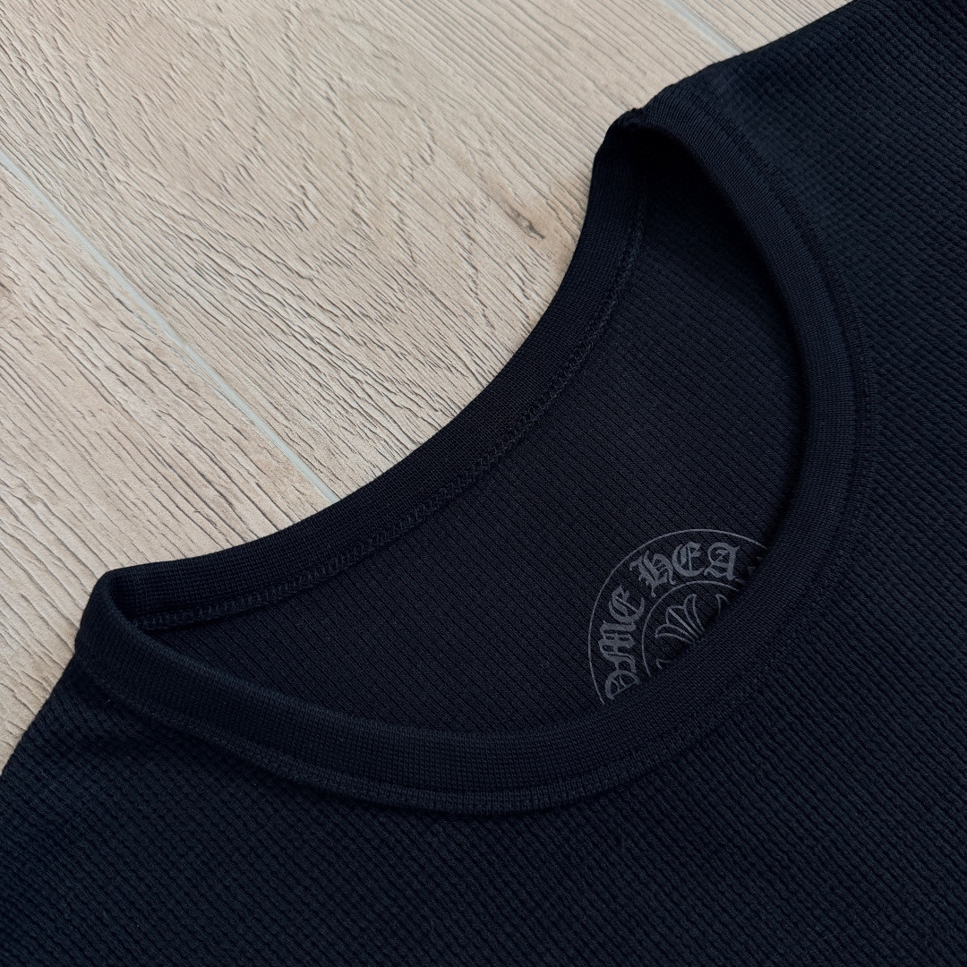 Chrome Hearts 克罗心 华夫格 梵文长袖卫衣 T恤 套头 白色 黑色  灰色 A5 
