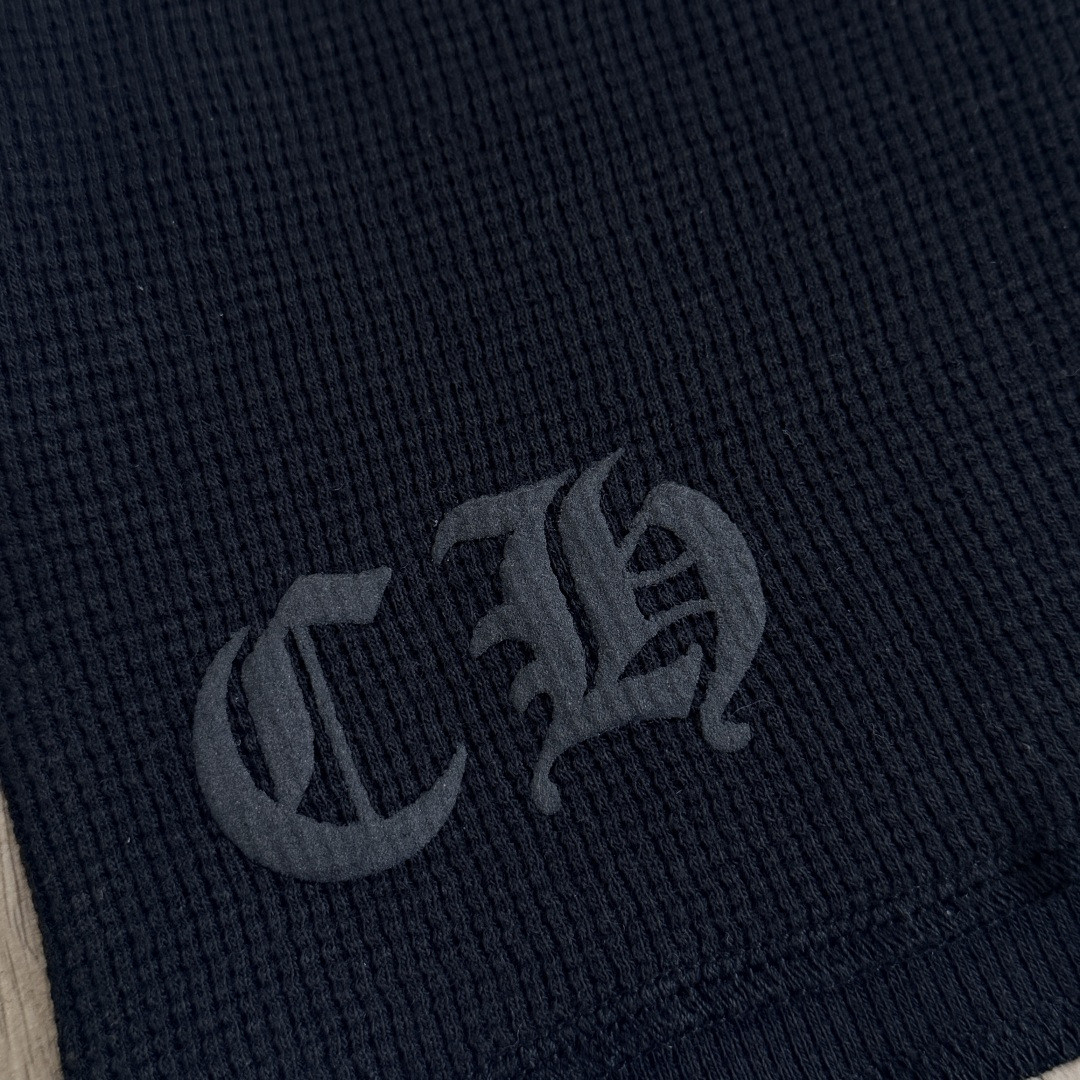 Chrome Hearts 克罗心 华夫格 梵文长袖卫衣 T恤 套头 白色 黑色  灰色 A5 