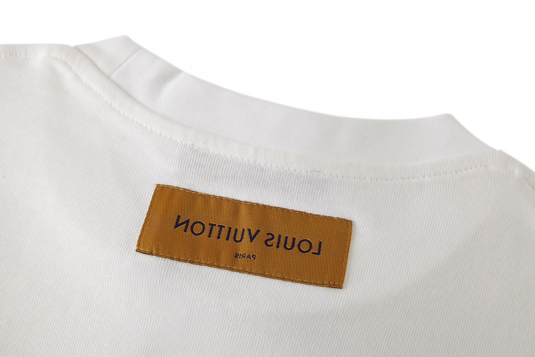 LOUIS VUITTON 伞兵图案印花 短袖 圆领 T 恤 上衣 夏款 白色 A0 1A8P8U