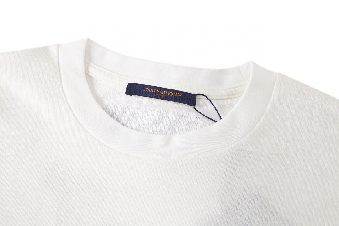 LOUIS VUITTON 伞兵图案印花 短袖 圆领 T 恤 上衣 夏款 白色 A0 1A8P8U