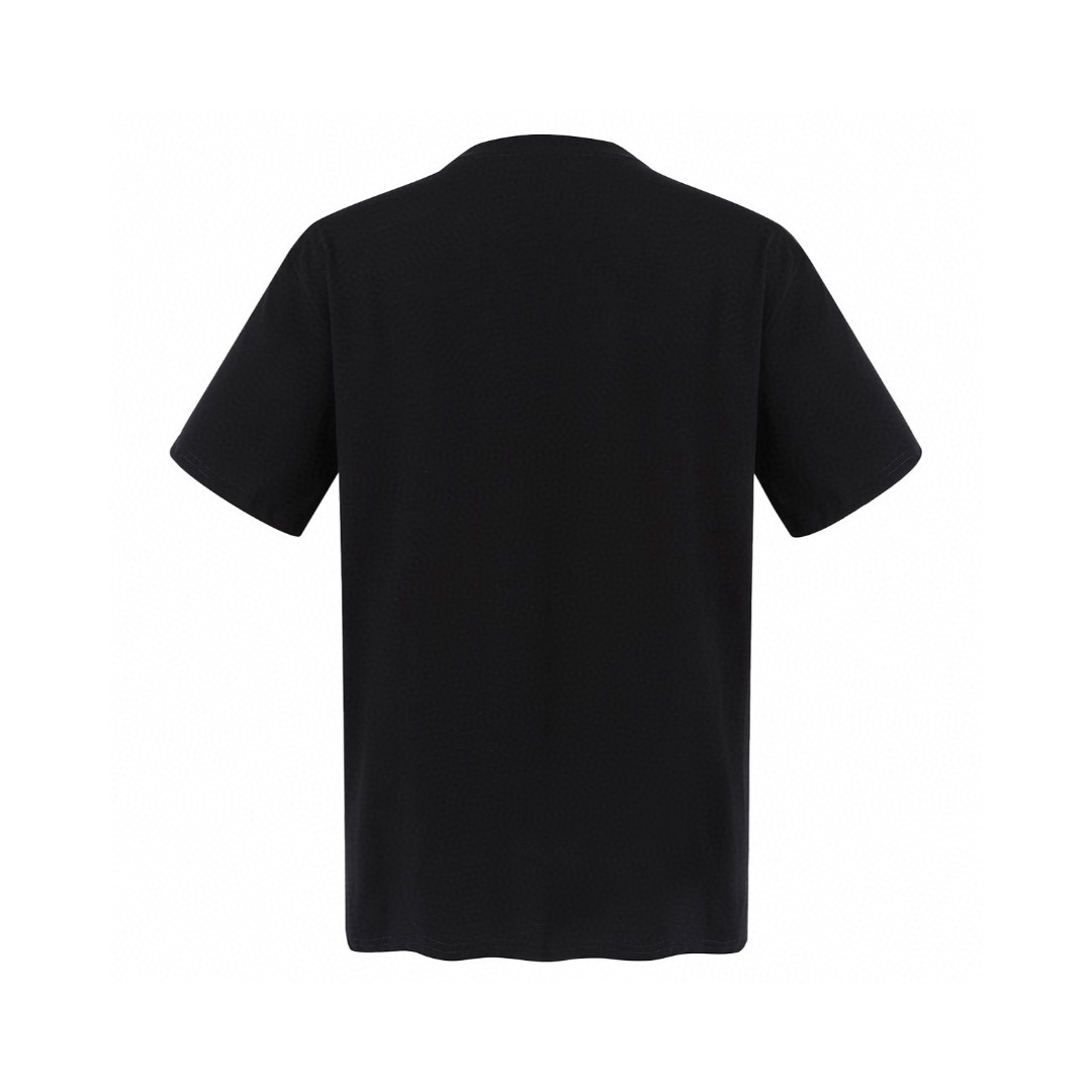 MIU MIU 刺绣徽标 圆领 休闲短袖 T恤 夏季 黑色 白色 A0