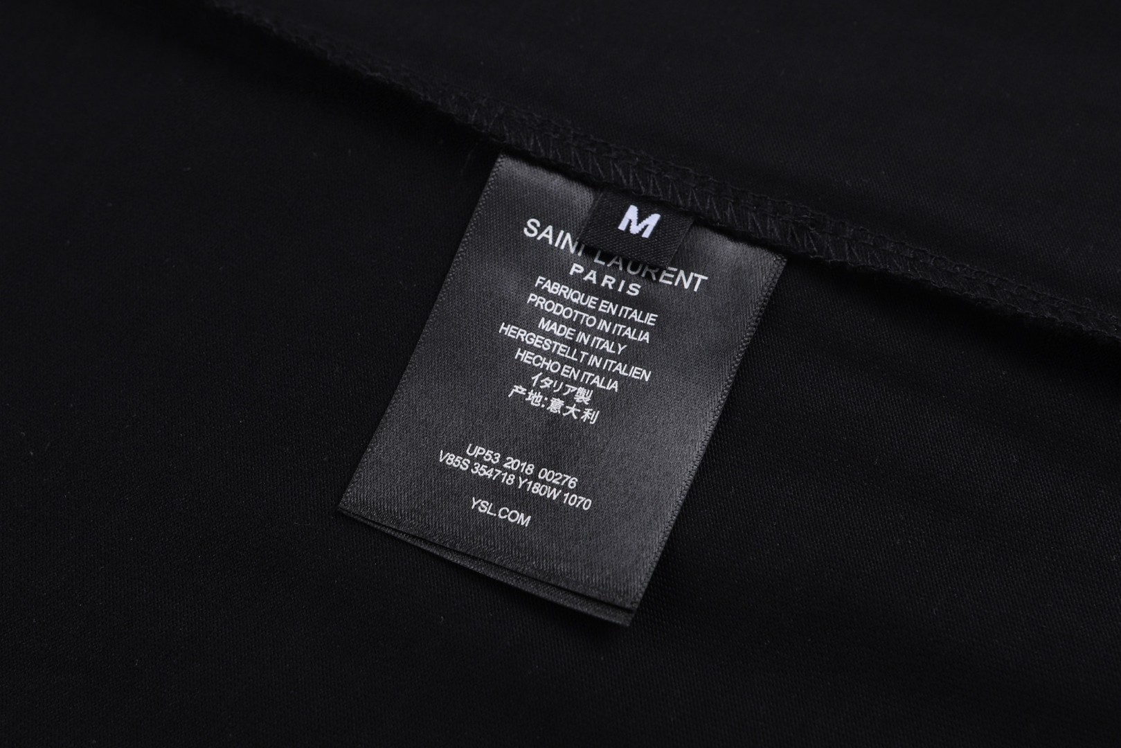 SAINT LAURENT YSL 圣罗兰纽约系列印花圆领短袖 T恤 夏款 白色 黑色 A0