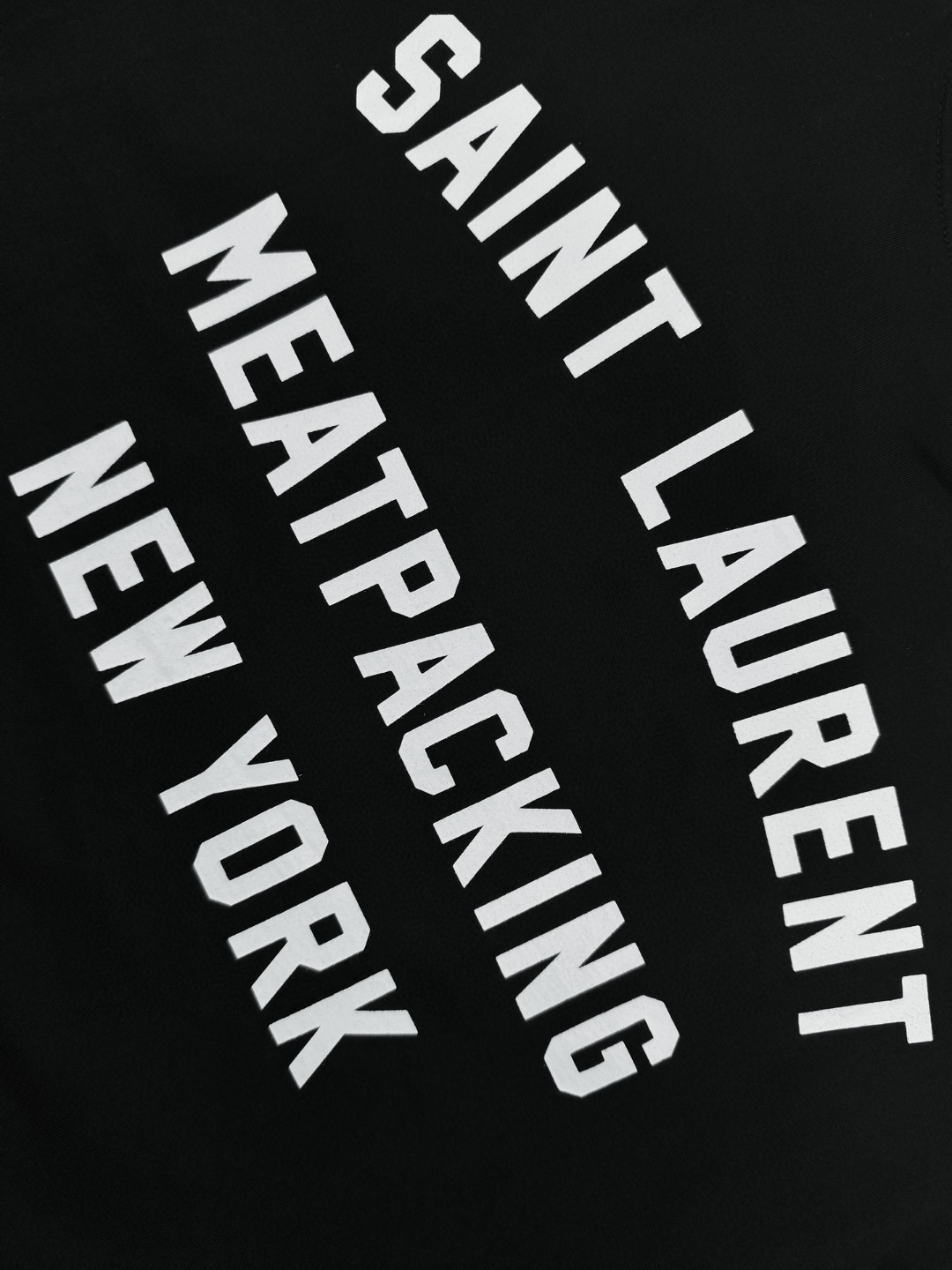 SAINT LAURENT YSL 圣罗兰纽约系列印花圆领短袖 T恤 夏款 白色 黑色 A0