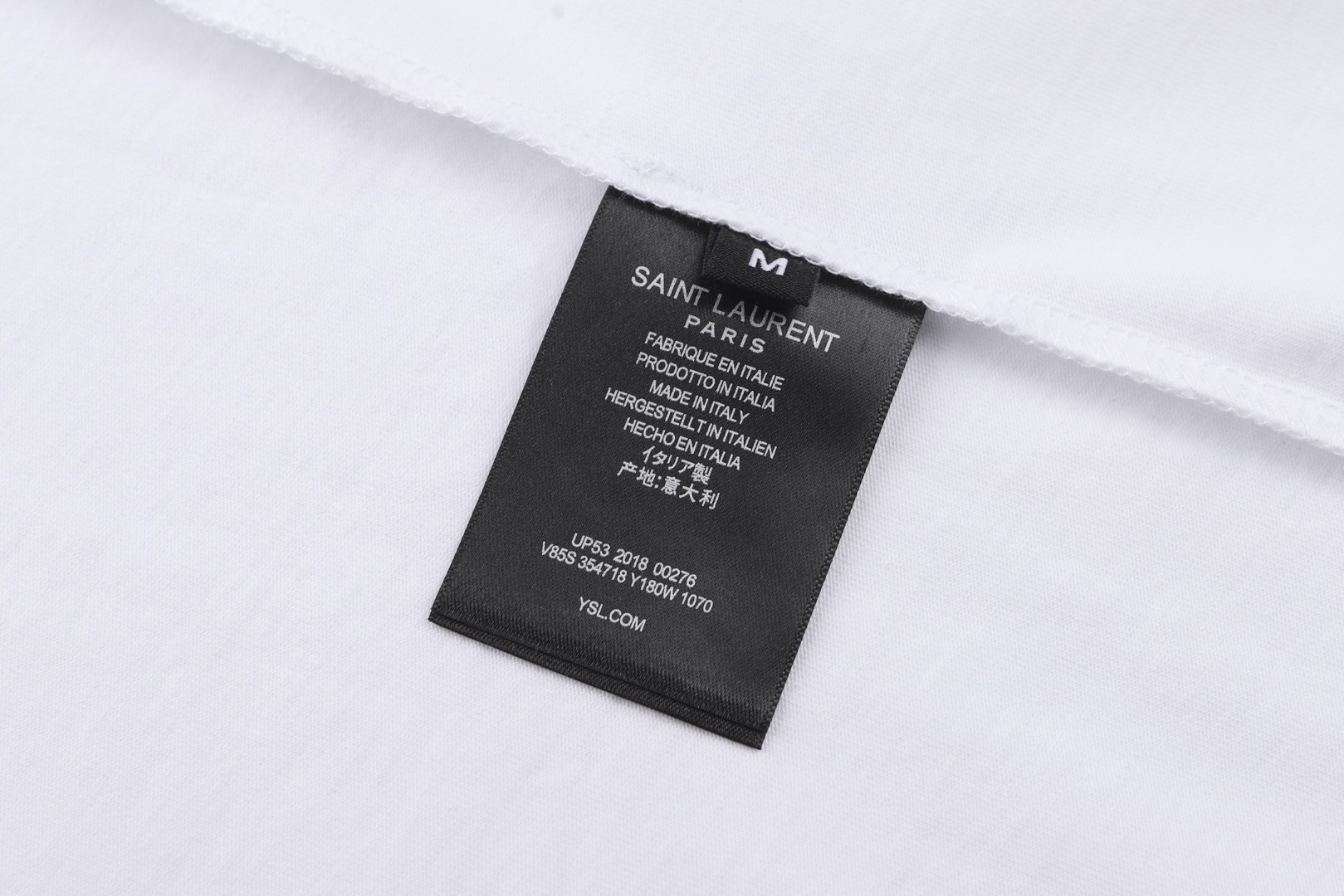 SAINT LAURENT YSL 圣罗兰纽约系列印花圆领短袖 T恤 夏款 白色 黑色 A0