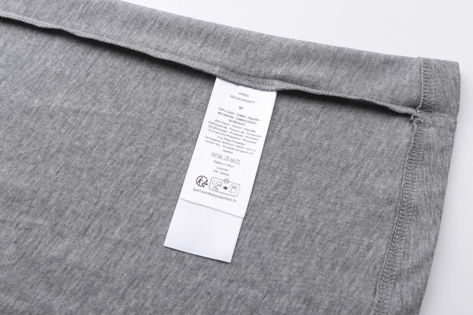 DIOR 迪奥 小马刺绣短袖 T恤 夏季 白色 灰色 A0 683J624A0677-C089