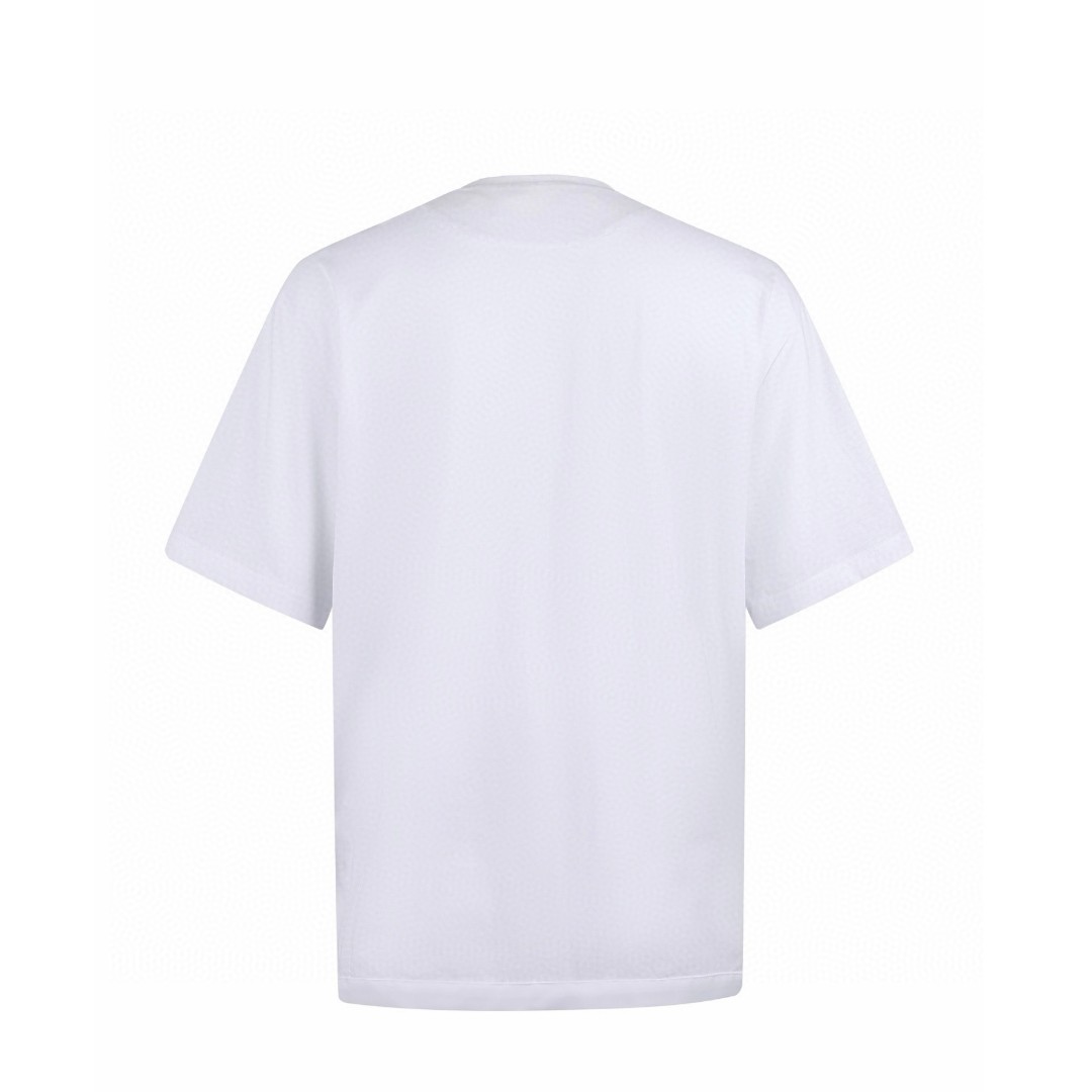 PRADA 普拉达 胸前拉链口袋圆领短袖 T恤 黑色 白色 A0 UJN661-1WQ5-F0002