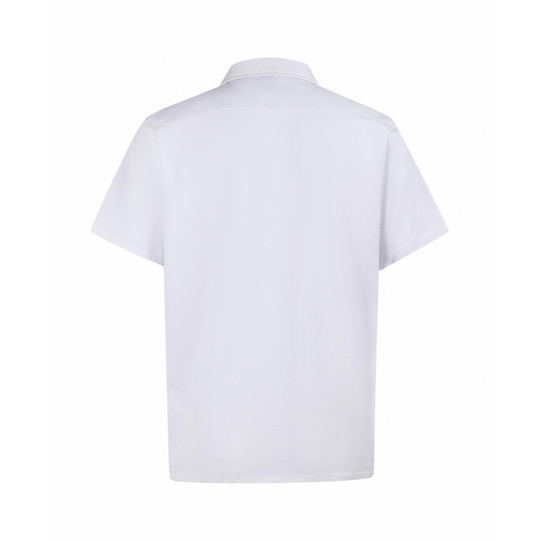 PRADA 普拉达 胸前拉链口袋拼接Polo衫 短袖 T恤 黑色 白色 A0 UJN703-1YED-F0806-S-211