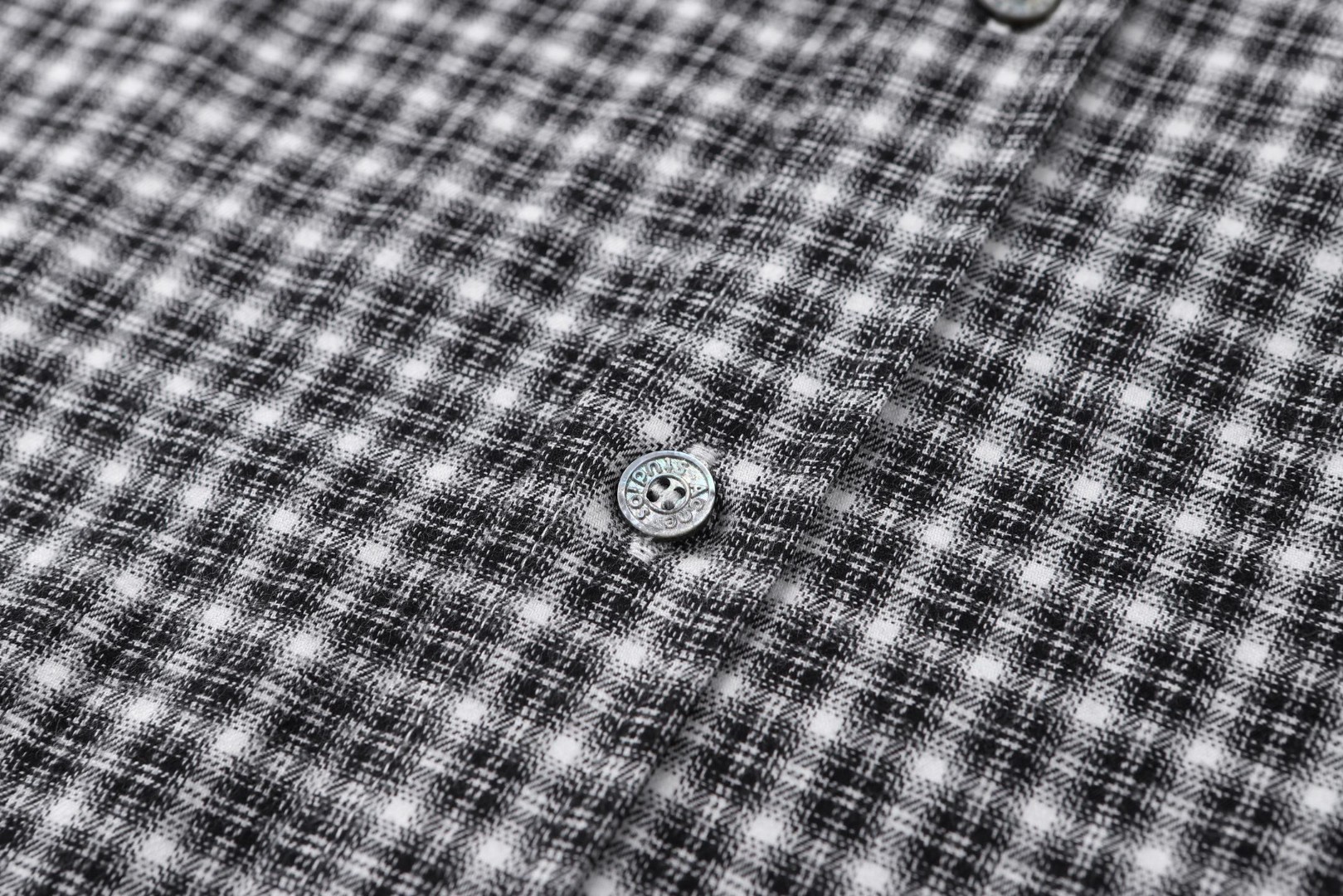 Acne Studios 徽标格纹单排扣衬衫 外套 长袖 黑色 A5 BB0667-J83