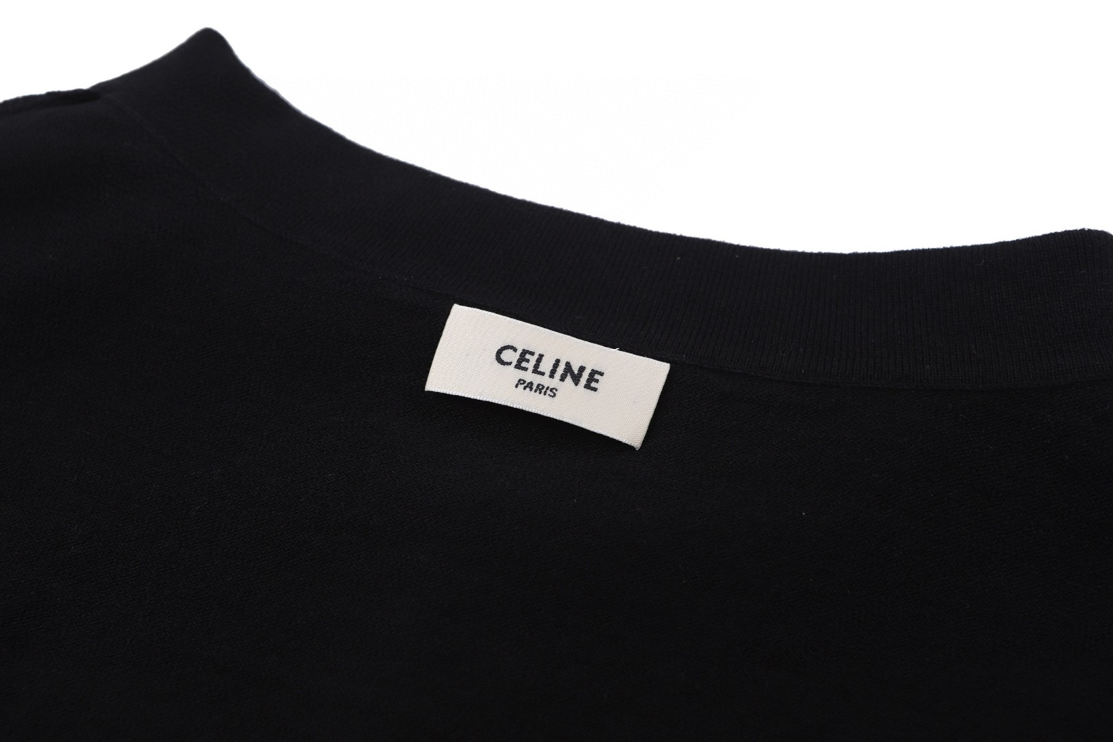 CELINE 赛琳 logo刺绣针织Polo衫 短袖 T恤 灰色 黑色 A5 2ADDT367Y-08GC