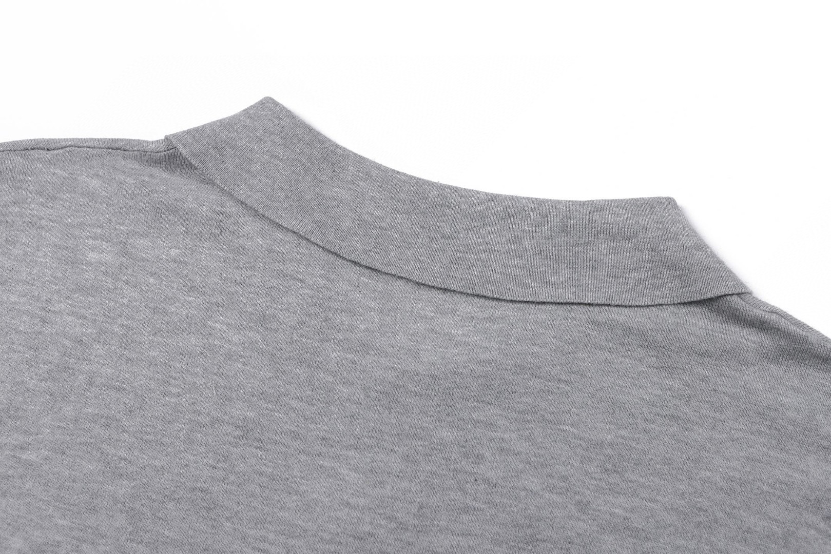 CELINE 赛琳 logo刺绣针织Polo衫 短袖 T恤 灰色 黑色 A5 2ADDT367Y-08GC