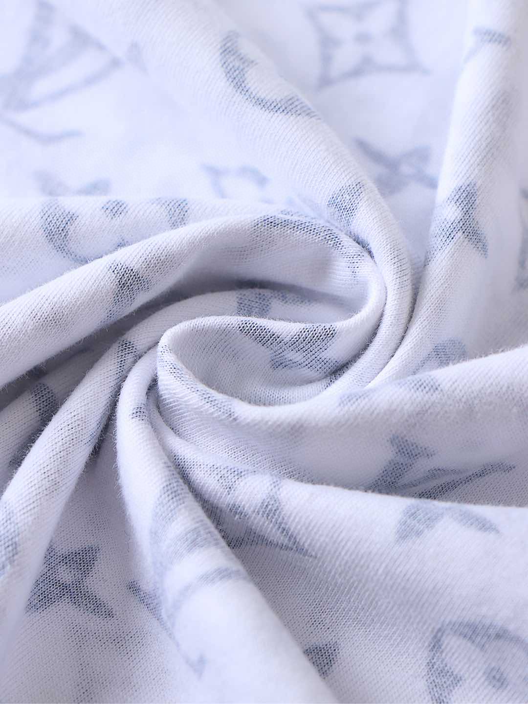 LOUIS VUITTON 路易威登 LV 链条满印老花 圆领 夏季 T恤 短袖 白色 A0 1A8QDG