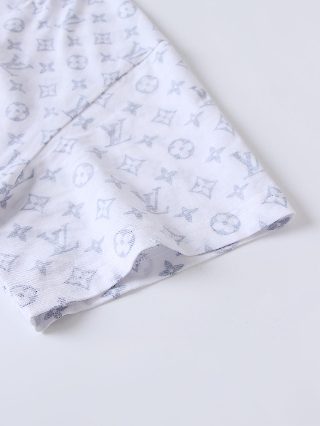 LOUIS VUITTON 路易威登 LV 链条满印老花 圆领 夏季 T恤 短袖 白色 A0 1A8QDG