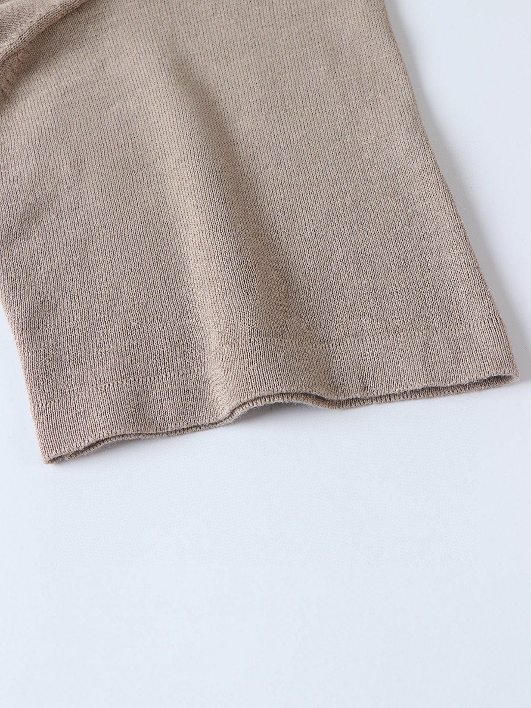 LOUIS VUITTON 提花字母毛织短袖 圆领 T 恤 上衣 夏款 杏色 A5 