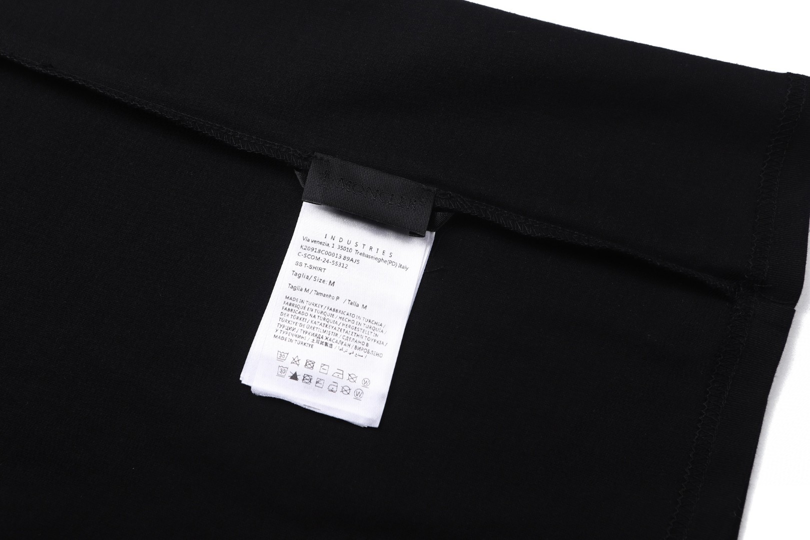 Moncler 蒙口 发泡标识印花 圆领短袖 T恤 夏季 白色 黑色 A0 K20918C0001389AJS00A