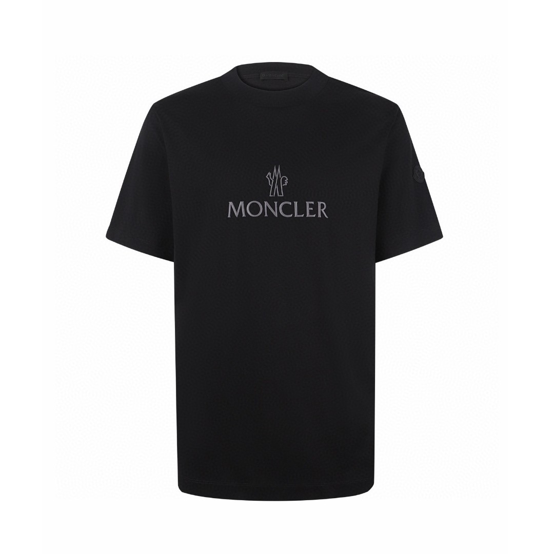 Moncler 蒙口 发泡标识印花 圆领短袖 T恤 夏季 白色 黑色 A0 K10918C00024829H8001