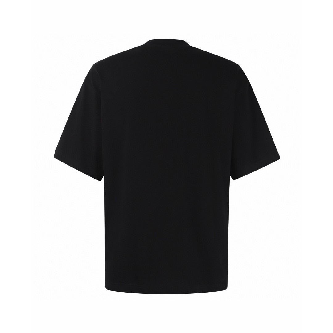 Balenciaga 巴黎世家 草书字母刺绣短袖 T恤 圆领 夏季 灰色 黑色 A0 764235TTVM72569