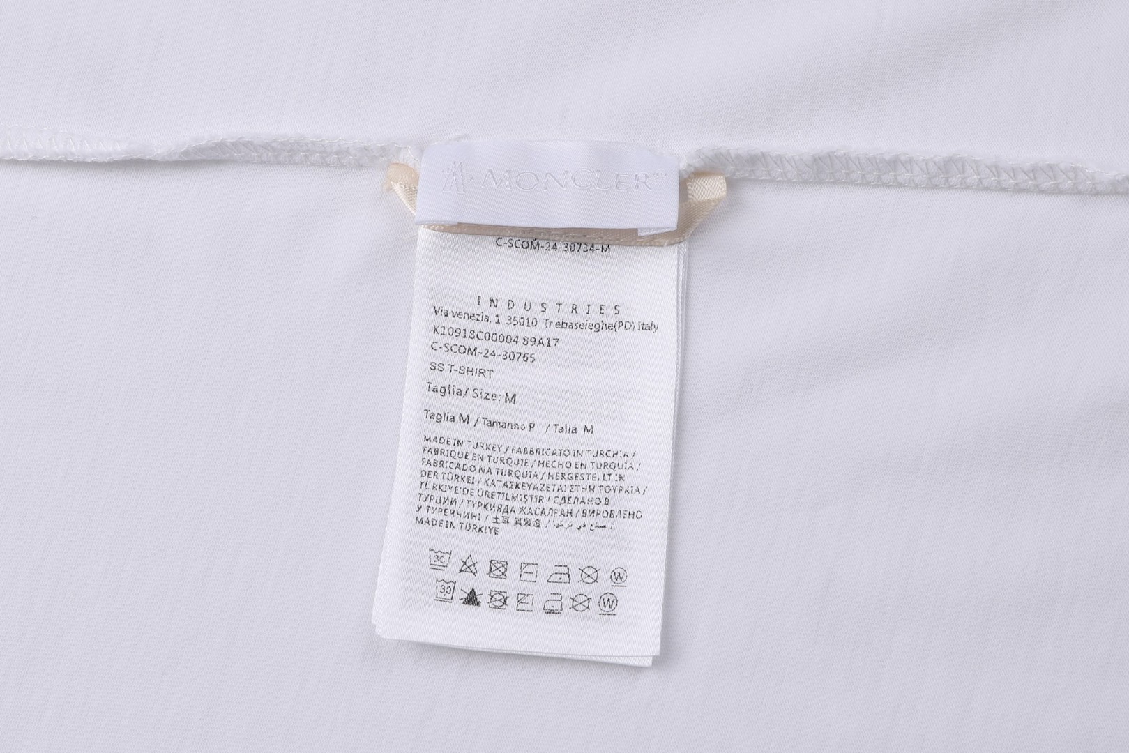 Moncler 蒙口 徽标胶浆印花 圆领短袖 T恤 夏季 白色 黑色 A0 K10918C0005289AJSF01