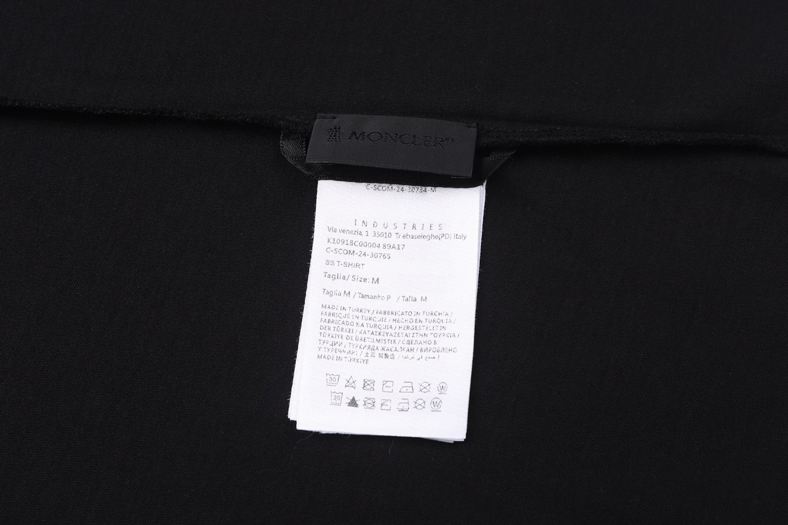 Moncler 蒙口 徽标胶浆印花 圆领短袖 T恤 夏季 白色 黑色 A0 K10918C0005289AJSF01