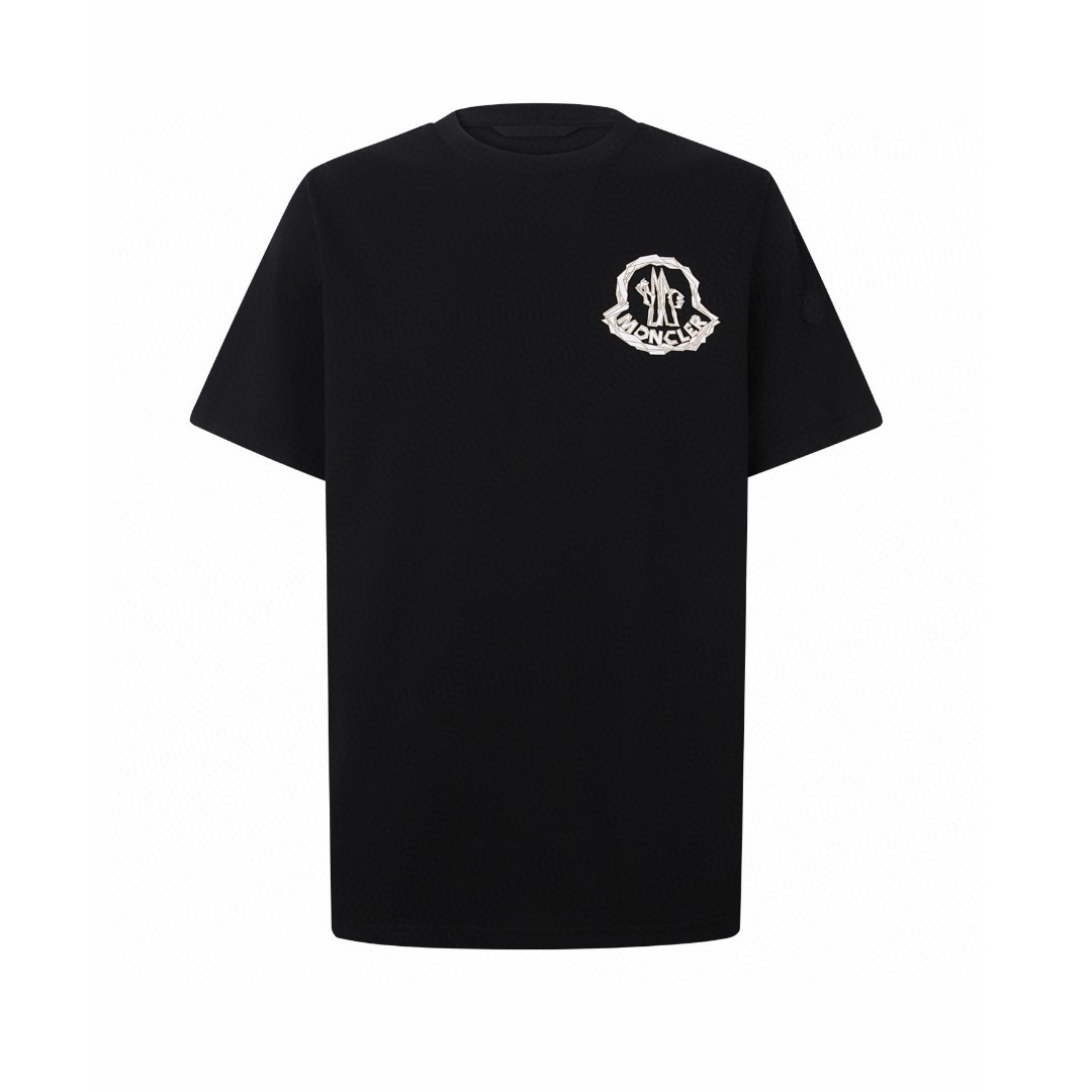 Moncler 蒙口 徽标胶浆印花 圆领短袖 T恤 夏季 白色 黑色 A0 K10918C0005289AJSF01