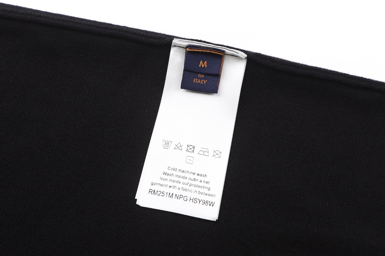 LOUIS VUITTON 路易威登 LV 蘑菇嵌花毛织短袖 夏季 T恤 黑色 A5 1AJBUX