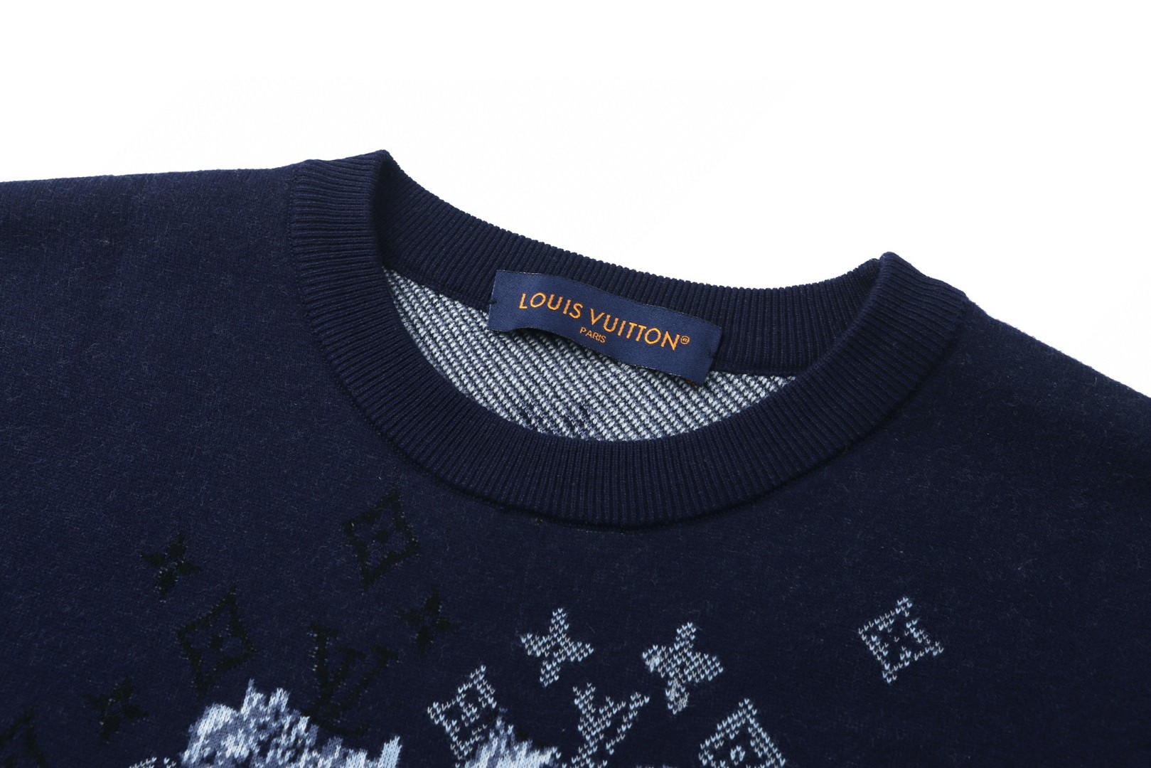 LOUIS VUITTON 路易威登 LV 马年限定 提花毛织短袖 夏季 T恤 蓝色 A5 1AJBVD