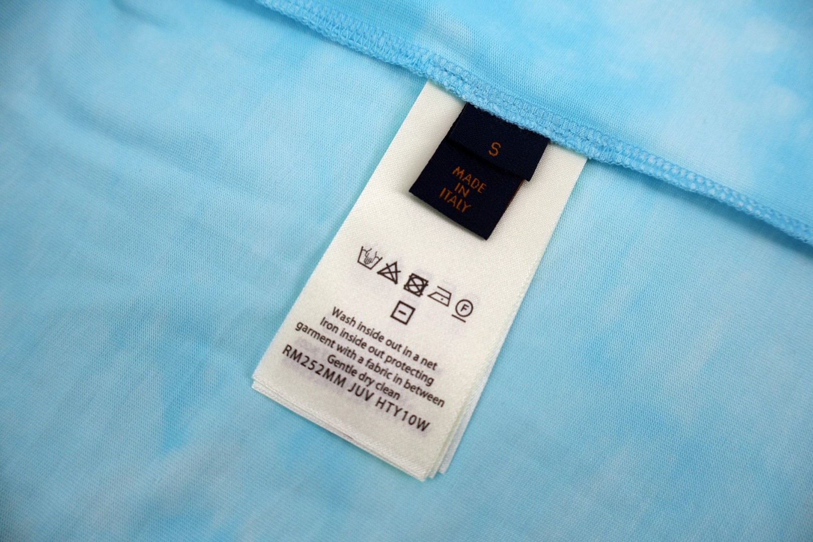 LOUIS VUITTON 路易威登 LV 1854扎染印花 短袖 夏季 T恤 蓝色 A0 1AJUCX