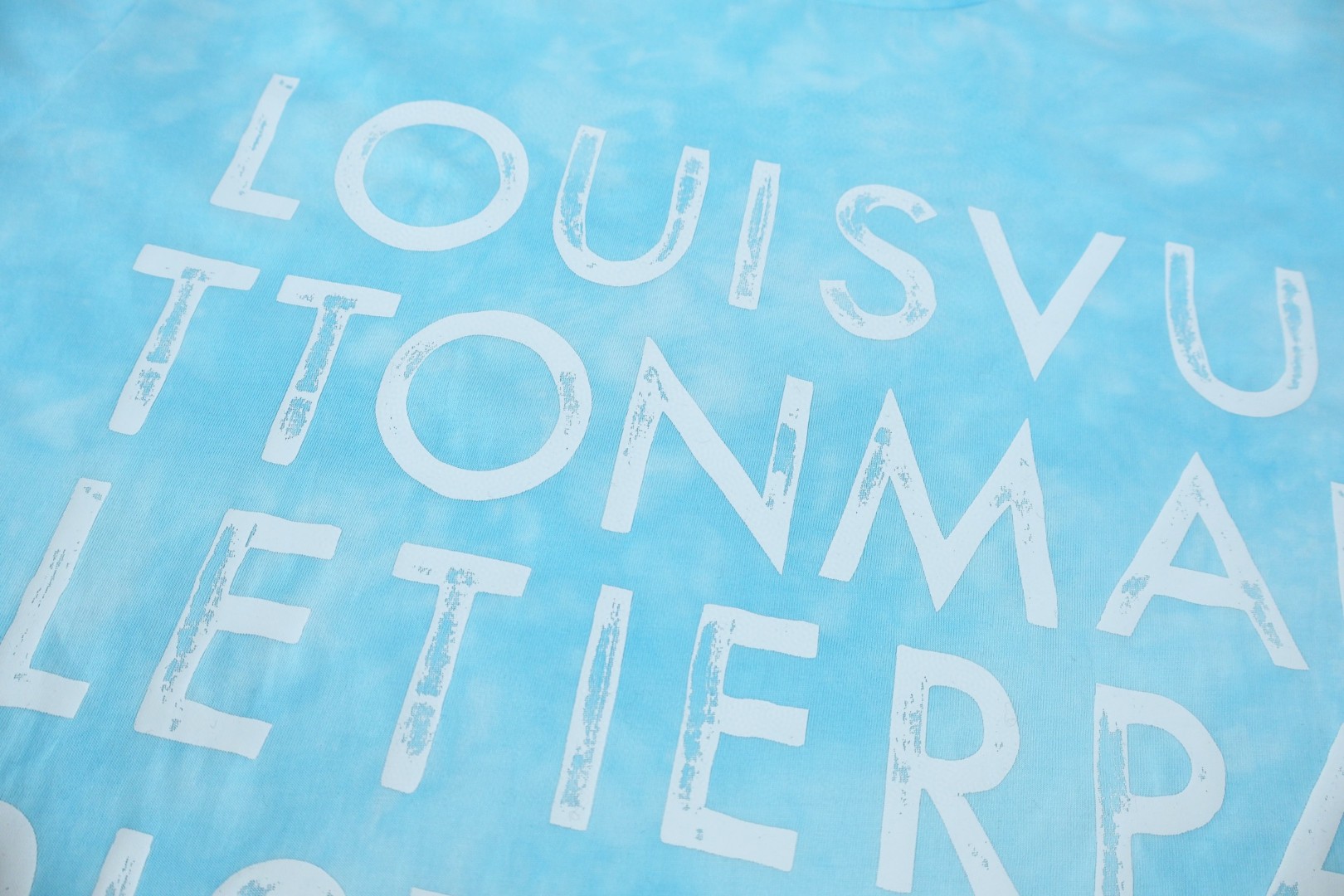 LOUIS VUITTON 路易威登 LV 1854扎染印花 短袖 夏季 T恤 蓝色 A0 1AJUCX