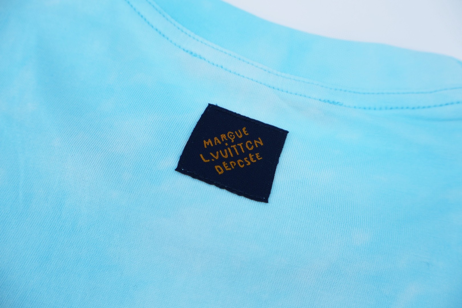 LOUIS VUITTON 路易威登 LV 1854扎染印花 短袖 夏季 T恤 蓝色 A0 1AJUCX