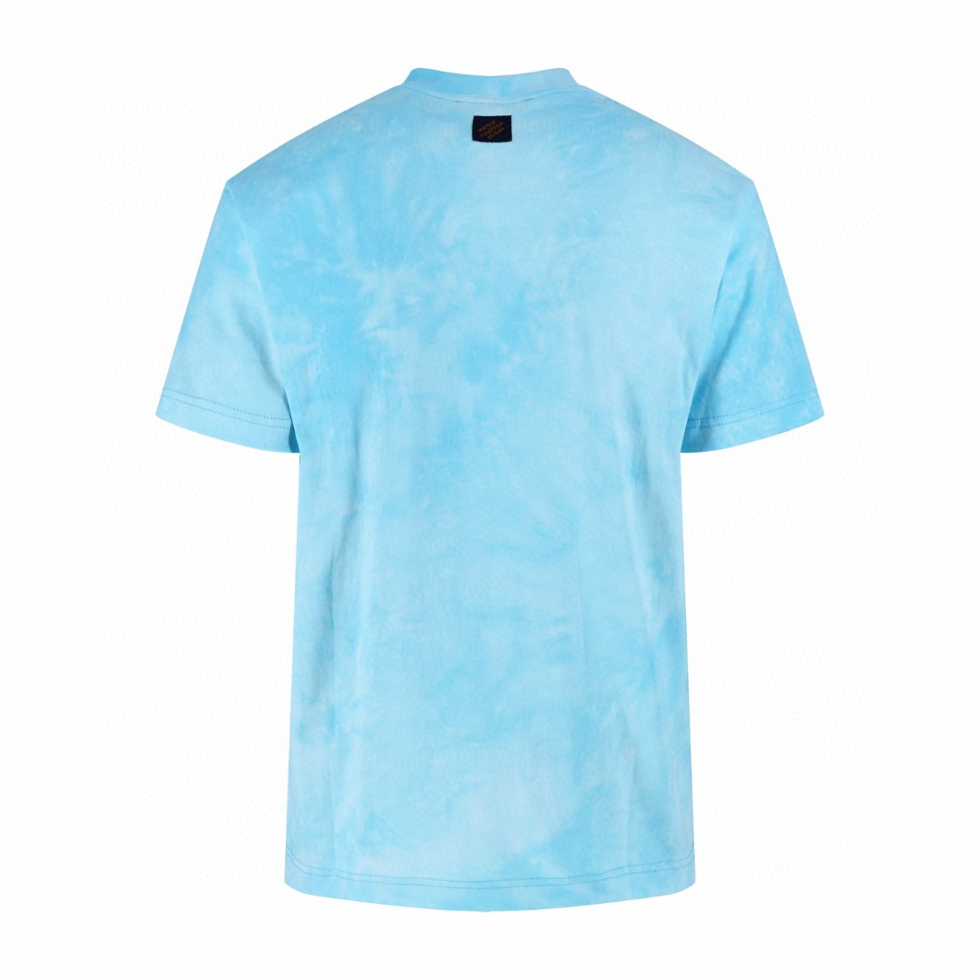 LOUIS VUITTON 路易威登 LV 1854扎染印花 短袖 夏季 T恤 蓝色 A0 1AJUCX