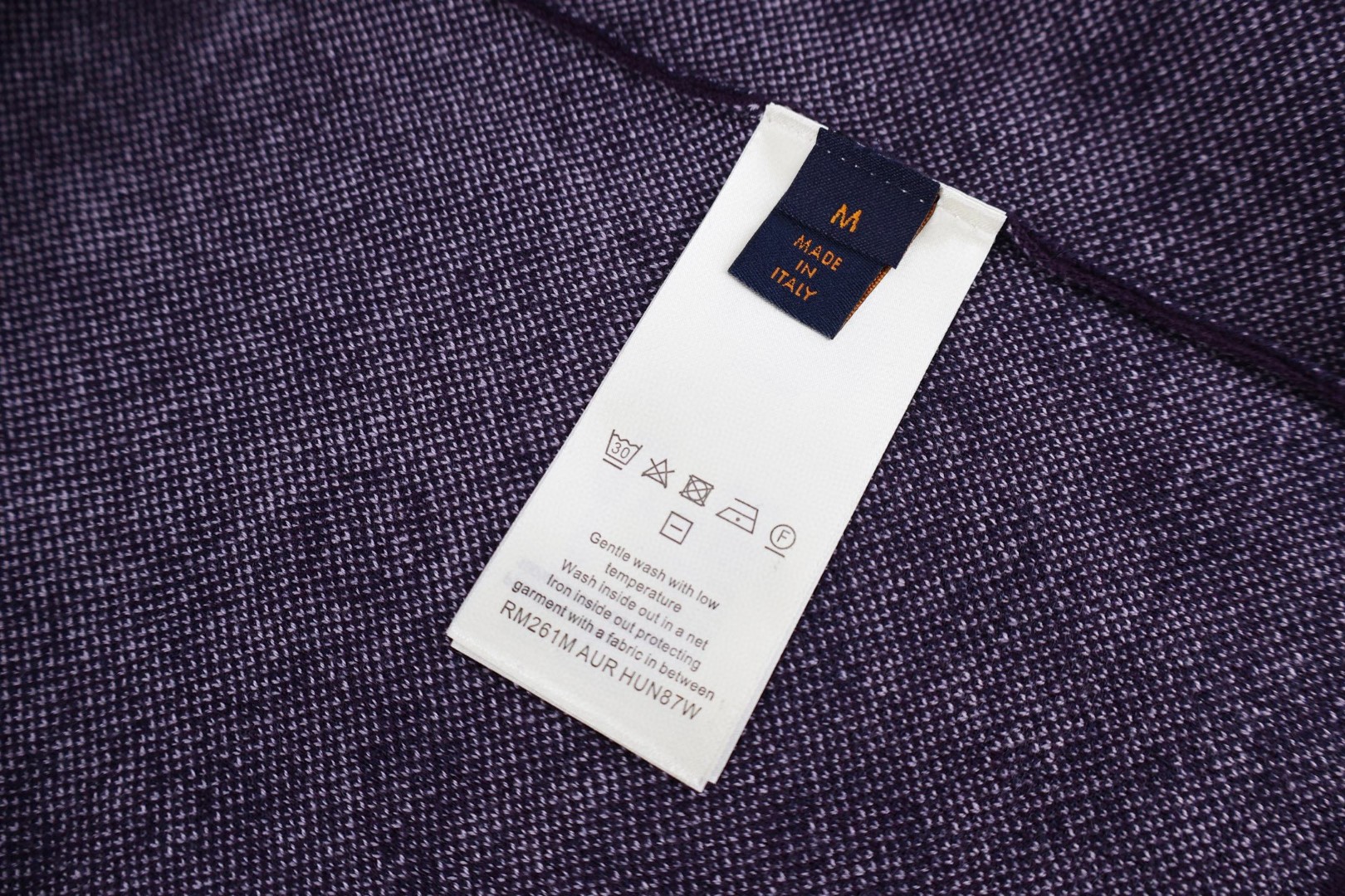 LOUIS VUITTON 路易威登 LV 字母暗纹提花渐变针织衫 短袖 夏季 T恤 紫色 A5 1AJTV8