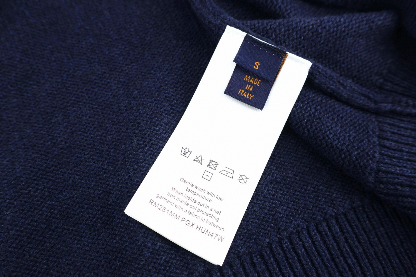 LOUIS VUITTON 路易威登 首尔限定 小狗嵌花针织毛衣 针织衫 外套 蓝色 B0 1AJCSG