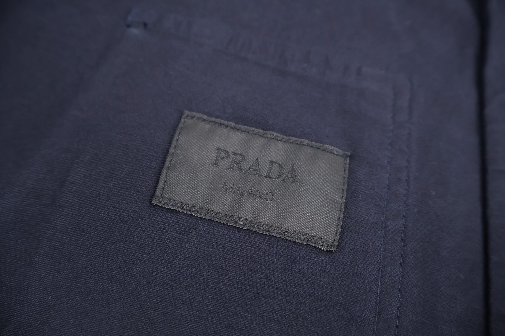 PRADA 普拉达 翻领拼色三角标工装夹克 外套 长袖 蓝色 B0 