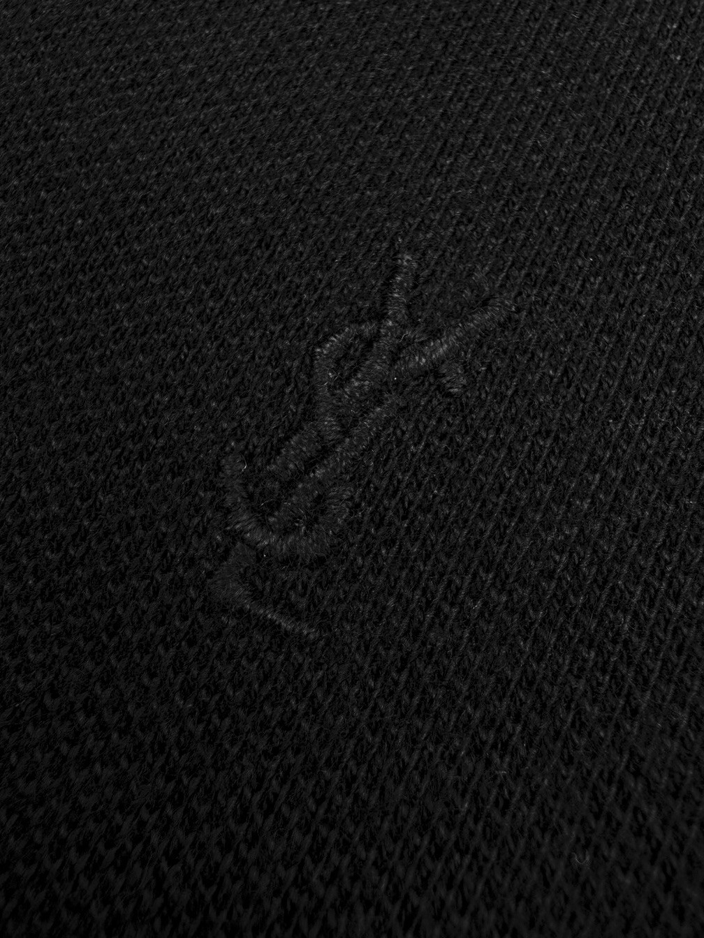 SAINT LAURENT YSL 圣罗兰 标识刺绣Polo衫 短袖 T恤 夏款 深灰色 黑色 A0 751102Y37HC1406