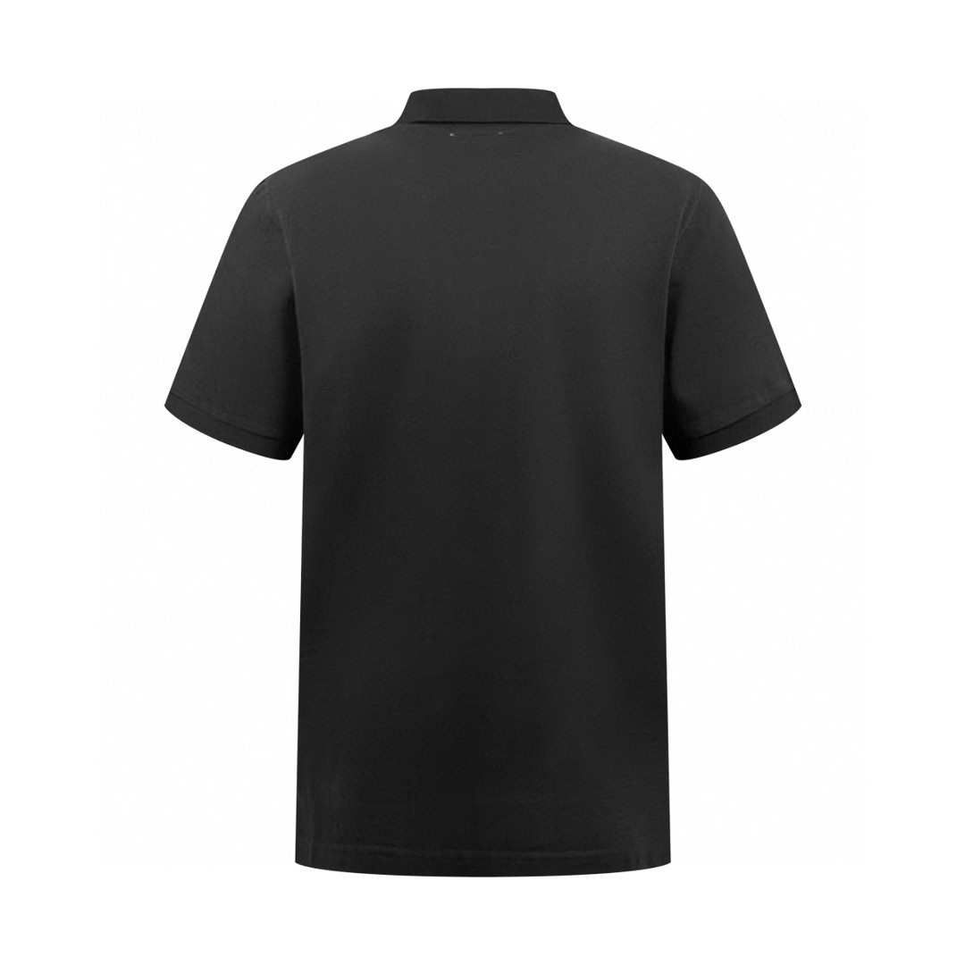 SAINT LAURENT YSL 圣罗兰 标识刺绣Polo衫 短袖 T恤 夏款 深灰色 黑色 A0 751102Y37HC1406