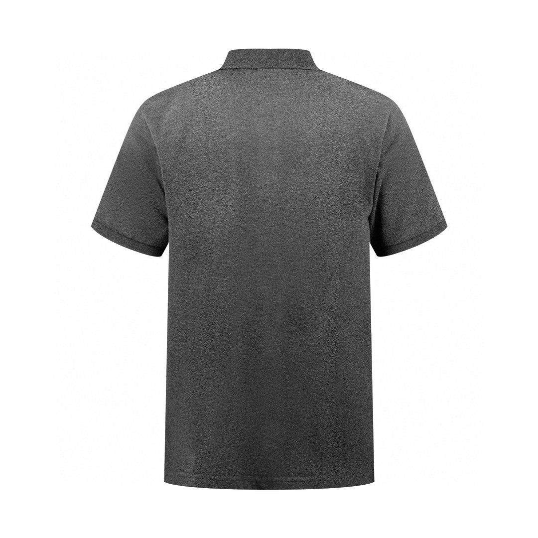 SAINT LAURENT YSL 圣罗兰 标识刺绣Polo衫 短袖 T恤 夏款 深灰色 黑色 A0 751102Y37HC1406