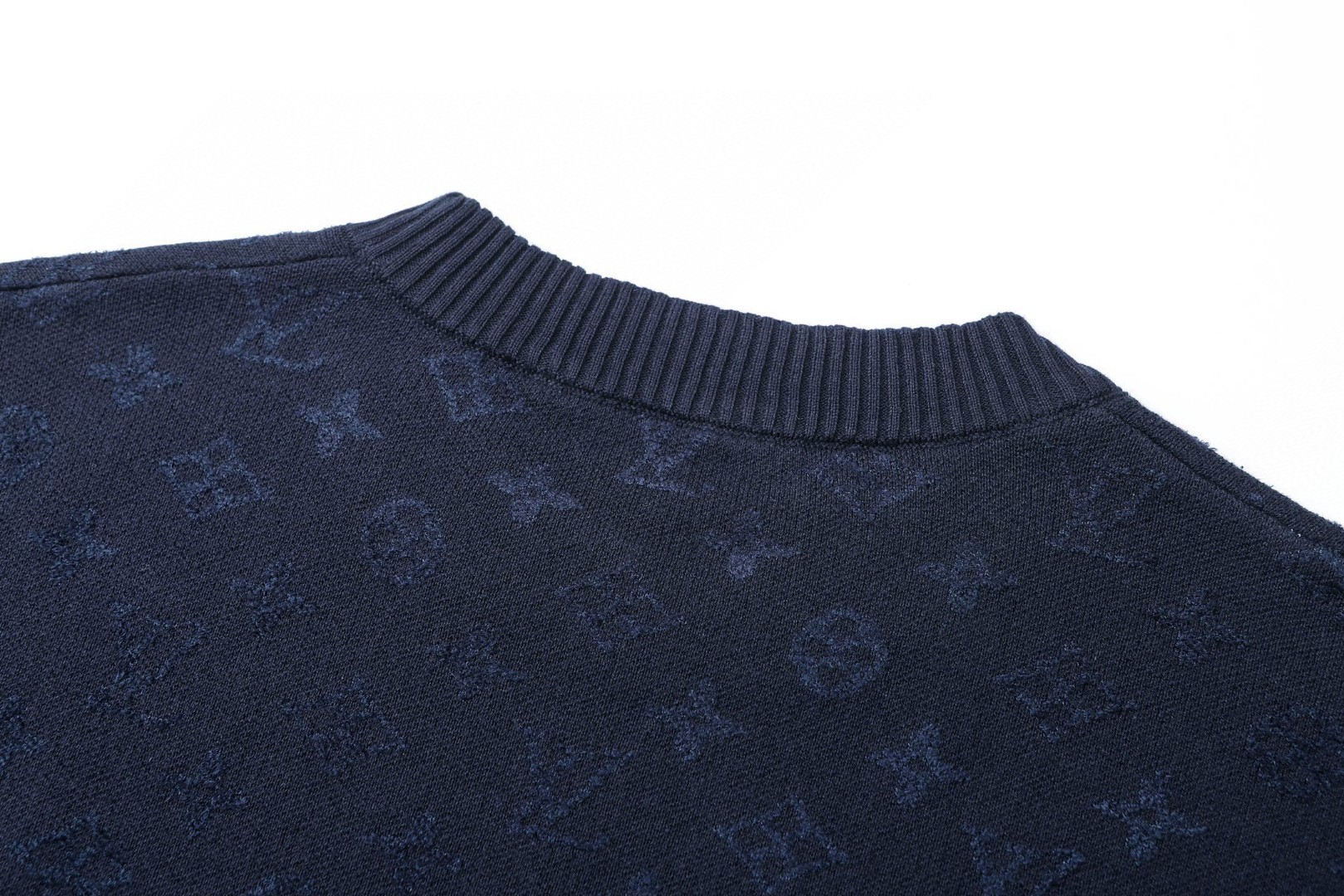 LOUIS VUITTON 路易威登 Nigo联名款 拼接提花毛织短袖 T恤 黑色 蓝色 A5 1AHCMQ