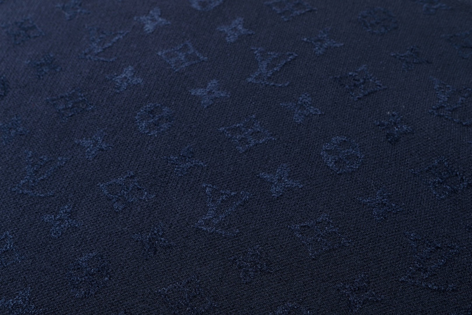 LOUIS VUITTON 路易威登 Nigo联名款 拼接提花毛织短袖 T恤 黑色 蓝色 A5 1AHCMQ