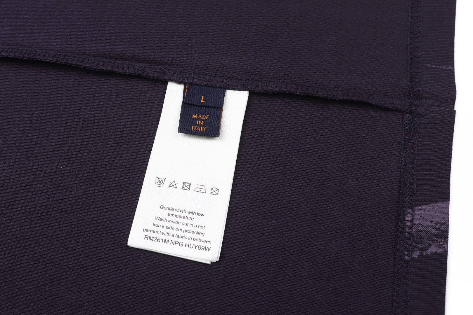 LOUIS VUITTON 路易威登 LV 叠印圆领错觉印花短袖 夏季 T恤 紫色 A0 1AJUDL