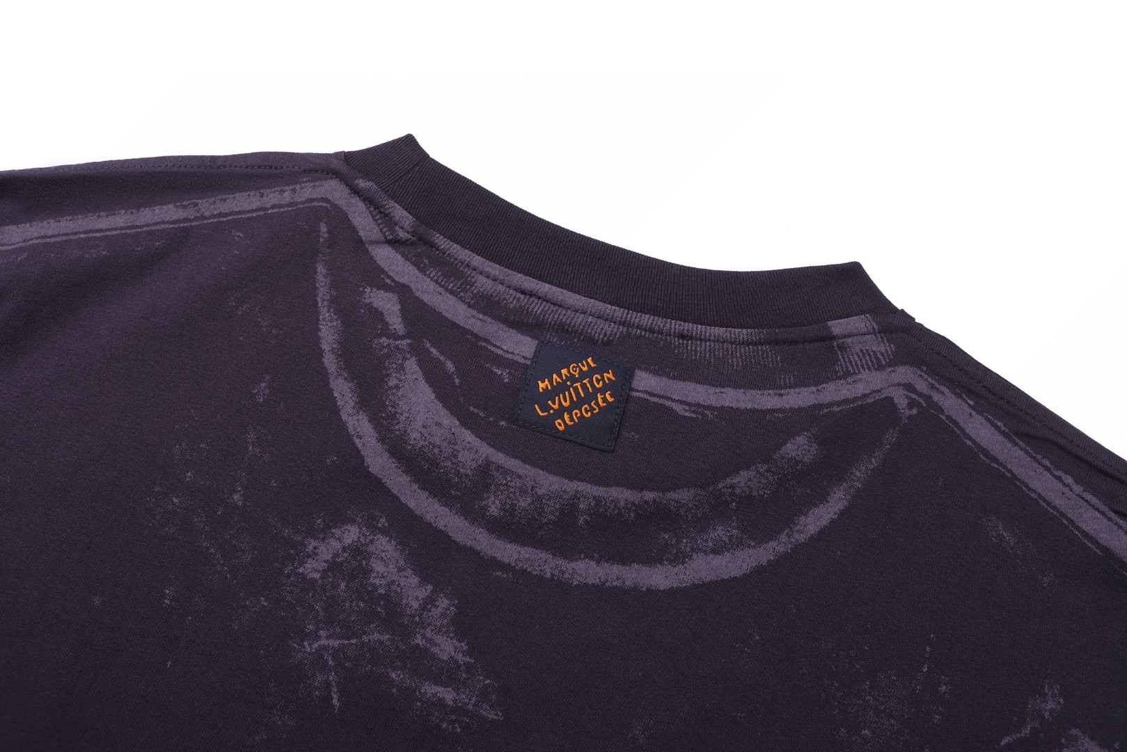 LOUIS VUITTON 路易威登 LV 叠印圆领错觉印花短袖 夏季 T恤 紫色 A0 1AJUDL